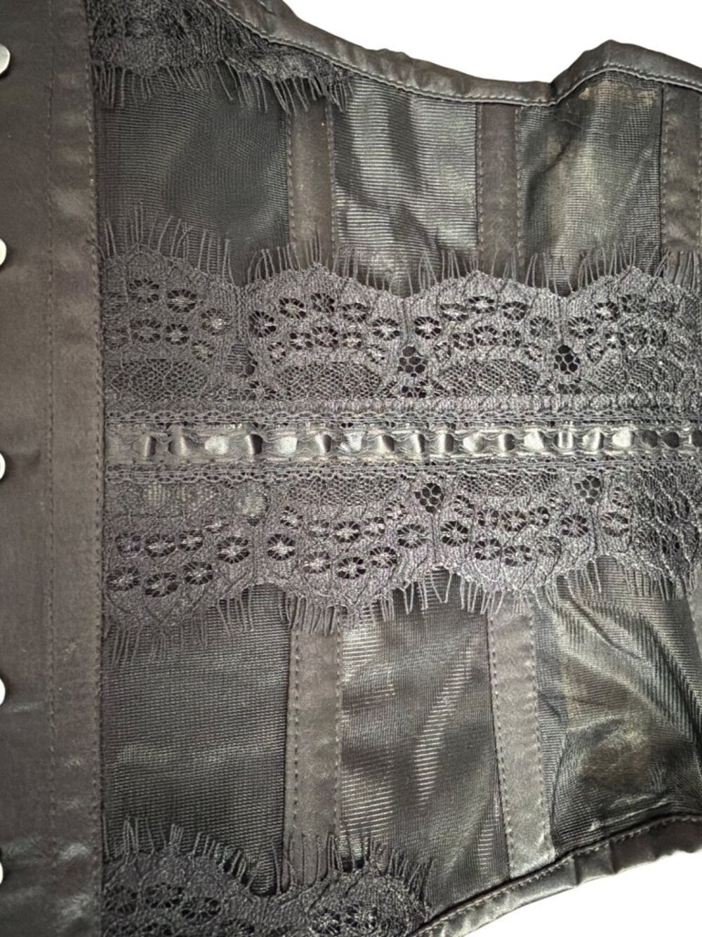 Fox & Royal City Chic Black Betty Trim Underbust Corset Sz 34 (39/40" Waist) NEW - Picture 14 of 15